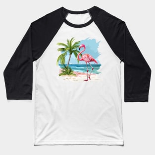 Flamingo Lovers Summer Vibes Baseball T-Shirt